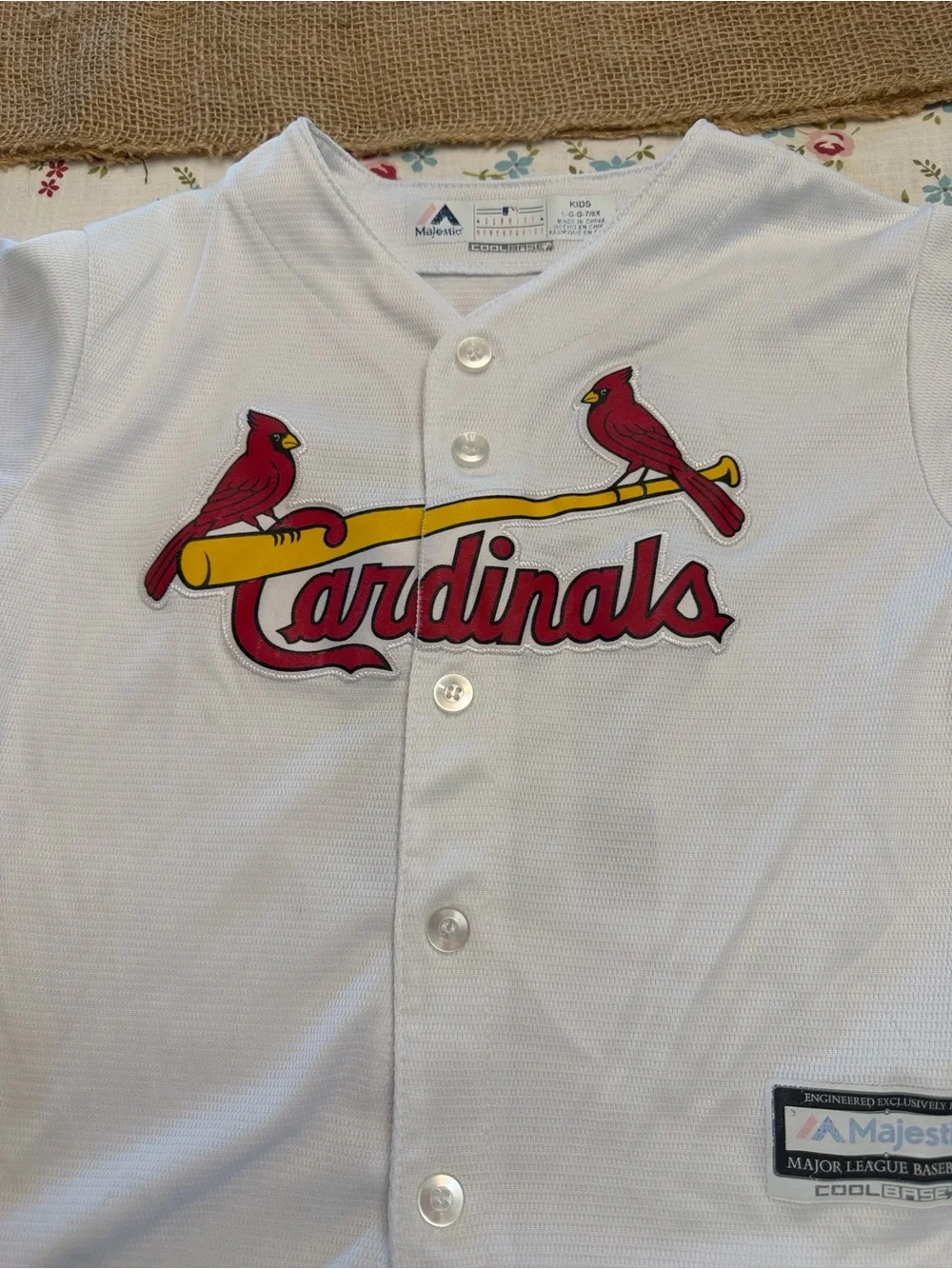 MLB Arizona Cardinals youth kids baseball jersey Tommy Edman Size L 6x 7 GUC